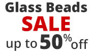 Save on our Glass Bead Sale with discounts up to 50% off.